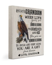 SMILE AND KEEP GOING - GRANDSON GIFT WITH EAGLE 11x14 Gallery Wrapped Canvas Prints front