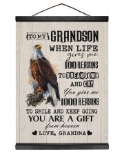 SMILE AND KEEP GOING - GRANDSON GIFT WITH EAGLE Hanging Canvas tile