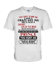 YOU CAN'T SCARE ME - GREAT GIFT FOR GRANDDAUGHTER V-Neck T-Shirt tile
