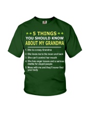 5 Things You Should Know About My Grandma Youth T-Shirt front