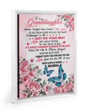 ENJOY THE RIDE - GRANDDAUGHTER GIFT WITH BUTTERFLY Floating Framed Canvas Prints White tile