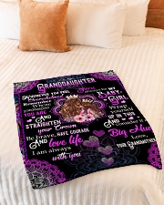 BIG HUG - TO GRANDDAUGHTER FROM GRANDMOTHER Small Fleece Blanket - 30" x 40" aos-coral-fleece-blanket-30x40-lifestyle-front-01