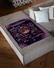 BIG HUG - TO GRANDDAUGHTER FROM GRANDMOTHER Small Fleece Blanket - 30" x 40" aos-coral-fleece-blanket-30x40-lifestyle-front-03