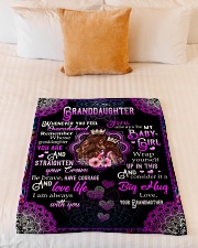 BIG HUG - TO GRANDDAUGHTER FROM GRANDMOTHER Small Fleece Blanket - 30" x 40" aos-coral-fleece-blanket-30x40-lifestyle-front-04