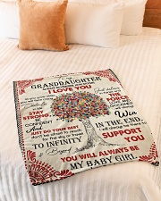 LOVE AND GOODNESS - GRANDMA TO GRANDDAUGHTER Small Fleece Blanket - 30" x 40" aos-coral-fleece-blanket-30x40-lifestyle-front-01