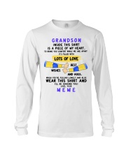 MY HEART - AMAZING GIFT FOR GRANDSON Long Sleeve Tee tile
