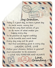 I LOVE YOU - BEST GIFT FOR GRANDSON Sherpa Fleece Blanket tile