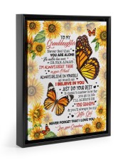Just Do Your Best - Great Gift For Granddaughter Floating Framed Canvas Prints Black tile