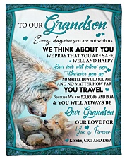 WE THINK ABOUT YOU - BEST GIFT FOR GRANDSON Small Fleece Blanket - 30" x 40" front