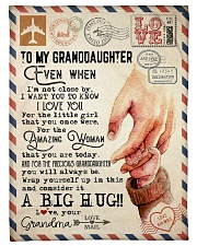 A BIG HUG - TO GRANDDAUGHTER FROM GRANDMA Small Fleece Blanket - 30" x 40" front