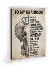 I LOVE YOU - GRANDMA TO GRANDSON Floating Framed Canvas Prints White tile