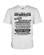 SHE LOVES ME SO MUCH-BEST GIFT FOR DAUGHTER-IN-LAW V-Neck T-Shirt tile