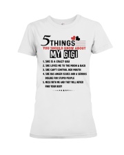 5 THINGS - ABOUT MY GIGI Premium Fit Ladies Tee tile