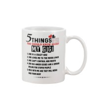 5 THINGS - ABOUT MY GIGI Mug tile