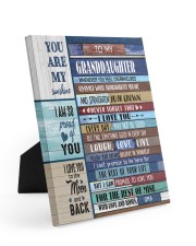 STRAIGHTEN YOUR CROWN - GIFT FOR GRANDDAUGHTER Easel-Back Gallery Wrapped Canvas tile