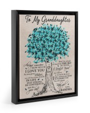 BABY GIRL - TO GRANDDAUGHTER FROM GRANDMA Floating Framed Canvas Prints Black tile