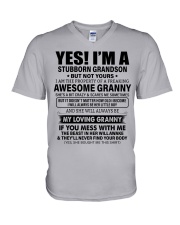MY LOVING GRANNY - GREAT GIFT FOR GRANDSON V-Neck T-Shirt tile