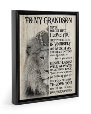 I LOVE YOU - GREAT GIFT FOR GRANSON Floating Framed Canvas Prints Black tile