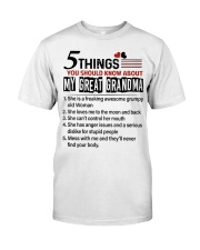5 THINGS ABOUT GREAT GRANDMA - GIFT FOR GRANDKIDS Premium Fit Mens Tee tile
