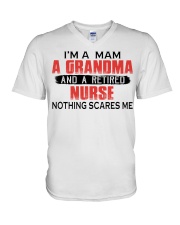 NOTHING SCARES ME - PERFECT GIFT FOR NURSE V-Neck T-Shirt tile