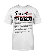 5 THINGS ABOUT MY NANNIE - BEST GIFT FOR GRANDKIDS Premium Fit Mens Tee tile