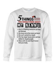 5 THINGS ABOUT MY NANNIE - BEST GIFT FOR GRANDKIDS Crewneck Sweatshirt tile