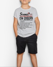 5 THINGS ABOUT MY NANNIE - BEST GIFT FOR GRANDKIDS Youth T-Shirt lifestyle-youth-tshirt-front-1