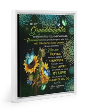 MY LOVE - LOVELY MESSAGE GIFT FOR GRANDDAUGHTER Floating Framed Canvas Prints White tile