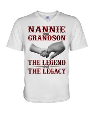 THE LEGEND AND THE LEGACY - BEST GIFT FOR NANNIE V-Neck T-Shirt tile