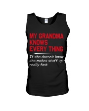 GRANDMA KNOWS EVERY EVERY THING - GIFT TO GRANDKID Unisex Tank tile