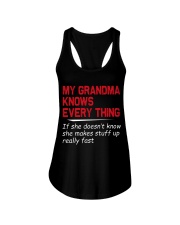 GRANDMA KNOWS EVERY EVERY THING - GIFT TO GRANDKID Ladies Flowy Tank tile