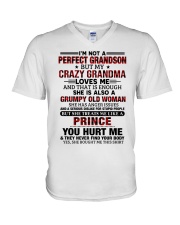 HE HAS ANGER ISSUES - BEST GIFT FOR GRANDSON V-Neck T-Shirt tile