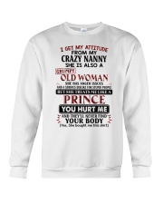 I Get My Attitude From My Crazy Nanny - Best Gift For Grandson Crewneck Sweatshirt tile