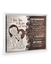 MY LOVE - TO GRANDDAUGHTER FROM GRANDMA Floating Framed Canvas Prints White tile