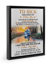 I LOVE YOU- FROM TRIX TO NICK Floating Framed Canvas Prints Black tile