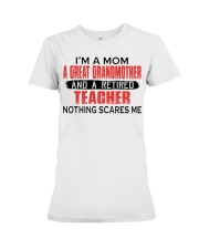 RETIRED TEACHER - FROM A GREAT GRANDMOTHER Premium Fit Ladies Tee tile