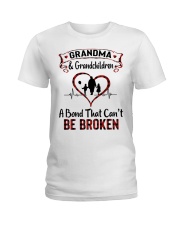 GRANDMA AND GRANDCHILDREN A BOND CAN'T BE BROKEN Ladies T-Shirt tile