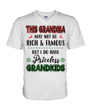I Do Have Priceless Grandkids - Perfect Gift For Grandma V-Neck T-Shirt tile