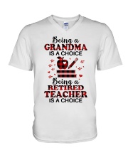BEING RETIRED TEACHER - PERFECT GIFT FOR TEACHER V-Neck T-Shirt tile