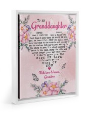 NEVER FORGET YOUR WAY BACK HOME - LOVELY GIFT FOR GRANDDAUGHTER Floating Framed Canvas Prints White tile