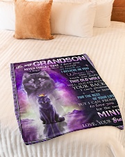 I BELIEVE IN YOU - SPECIAL GIFT FOR GRANDSON Small Fleece Blanket - 30" x 40" aos-coral-fleece-blanket-30x40-lifestyle-front-01