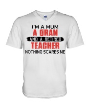 NOTHING SCARES ME - PERFECT GIFT FOR TEACHER V-Neck T-Shirt tile