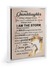 I AM THE STORM - TO GRANDDAUGHTER FROM NANNA Floating Framed Canvas Prints White tile