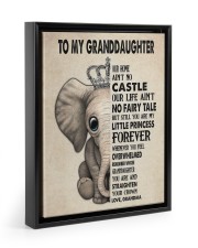ELEPHANT LITTLE PRINCESS - GRANDMA TO GRANDDAUGHTE Floating Framed Canvas Prints Black tile