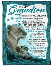 BELIEVE IN YOURSELF - GRANDSON GIFT WITH LIONESS Fleece Blanket tile
