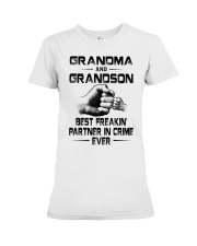 GRANDMA AND GRANDSON BEST FREAKIN' Premium Fit Ladies Tee tile