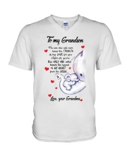 MY LOVE - GRANDMA TO GRANDSON V-Neck T-Shirt tile