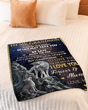 I LOVE YOU FOREVER AND ALWAYS - MIMI TO GRANDSON Small Fleece Blanket - 30" x 40" aos-coral-fleece-blanket-30x40-lifestyle-front-01