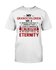 MY GRANDCHILREN ARE A WINDOW TO MY PAST Premium Fit Mens Tee tile