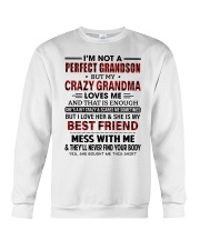 CRAZY GRANDMA LOVES ME - BEST GIFT FOR GRANDSON Crewneck Sweatshirt tile
